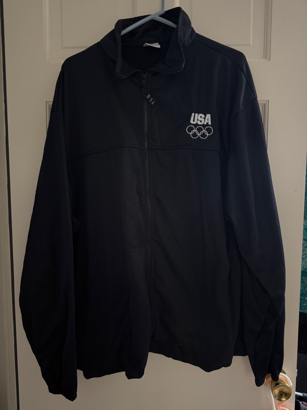 USA Olympic Black Full-Zip Men's Jacket